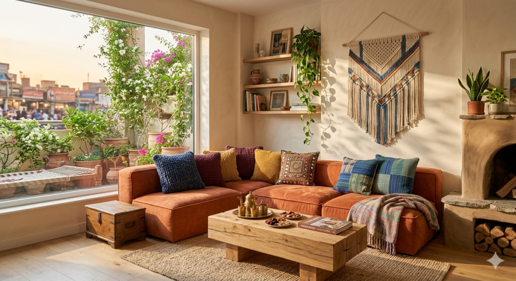 Modern living space showcasing contemporary comfort mipimprov design principles with cozy furnishings